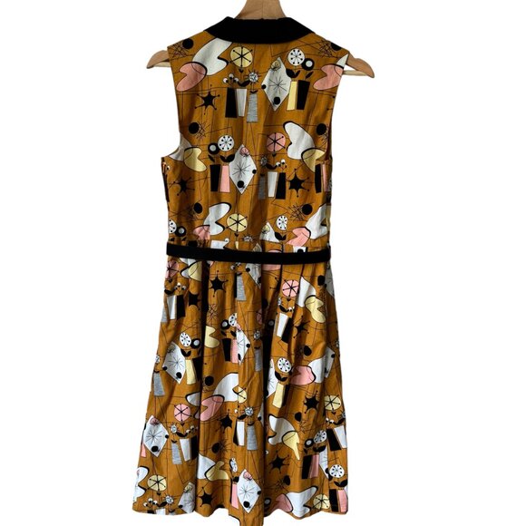 Modcloth x Dupenny Atomic Retro Brunch Dress Mid Mod Side Pockets Fit & Flare - Picture 2 of 16